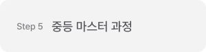Step 5 중등 마스터 과정